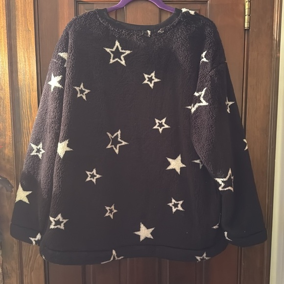 LOFT Star Print Sherpa Sweatshirt - Picture 3 of 11